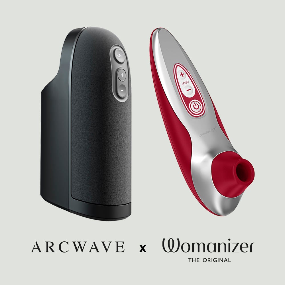 The All-About-Us Collection Arcwave Ion & Womanizer Pro40 Pleasure Air sex toy set for couples high definition