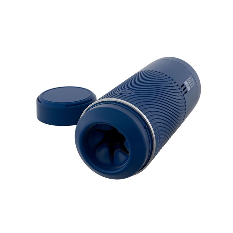 Arcwave Pow - Blue Blue Premium manual stroker with suction control and a smooth silicone sleeve.