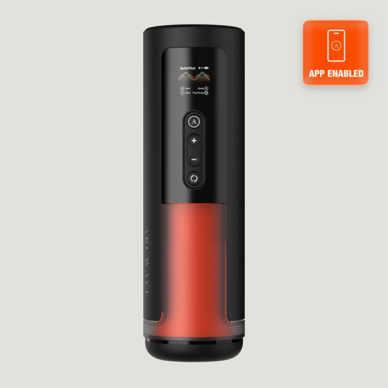 Arcwave Thruster Noir Masturbateur automatique à caresses et à rotation pour hommes