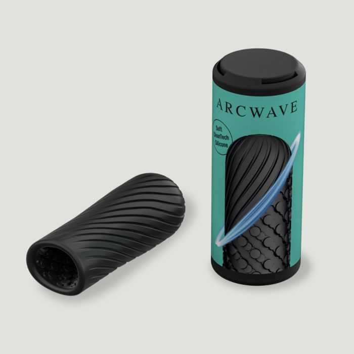 Arcwave Ghost - Black Noir Ghost est un sextoy réversible en silicone ultra-doux : il suffit de le retourner pour découvrir une deuxième surface texturée.