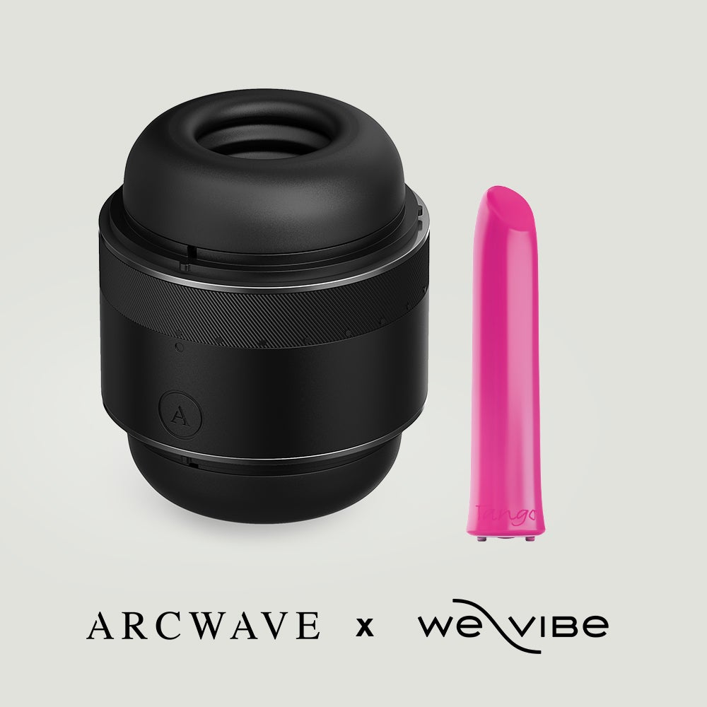 Arcwave Ultra pleasure set -  We-Vibe Tango bullet vibrator and Arcwave Voy, the handheld penis stroker